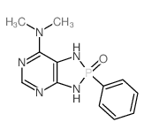 N,N-dimethyl-8-oxo-8-phenyl-2,4,7,9-tetraza-8$l^C12H14N5OP-phosphabicyclo[4.3.0]nona-2,4,10-trien-5-amine structure