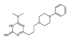2-N,2-N-dimethyl-6-[3-(4-phenylpiperazin-1-yl)propyl]-1,3,5-triazine-2,4-diamine Structure