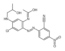 N-[4-chloro-2-[(2-cyano-4-nitrophenyl)azo]-5-[(2-hydroxypropyl)amino]phenyl]acetamide结构式