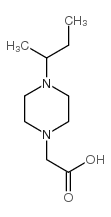 [4-(2-丁基)哌嗪-1-基]乙酸结构式