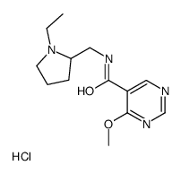 N-[(1-ethylpyrrolidin-2-yl)methyl]-4-methoxypyrimidine-5-carboxamide,hydrochloride Structure