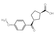 cis-3-(4-methoxybenzoyl)cyclopentane-1-carboxylic acid结构式