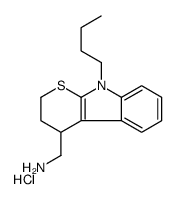 (9-butyl-3,4-dihydro-2H-thiopyrano[2,3-b]indol-4-yl)methanamine,hydrochloride结构式