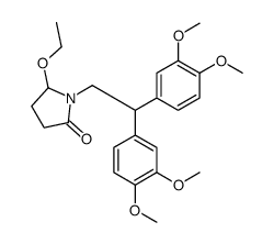 1-[2,2-bis(3,4-dimethoxyphenyl)ethyl]-5-ethoxypyrrolidin-2-one结构式