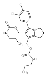 Carbamic acid, propyl-,[5-(3,4-dichlorophenyl)-2,3-dihydro-1H-pyrrolizine-6,7-diyl]bis(methylene)ester (9CI) picture