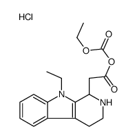 ethyl 1-(ethoxycarbonyl)-2,3,4,9-tetrahydro-1H-pyrido[3,4-b]indole-1-acetate hydrochloride structure