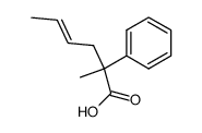2-methyl-2-phenyl-4-hexenoic acid Structure