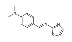 N,N-dimethyl-4-(1,3-thiazol-2-yliminomethyl)aniline结构式