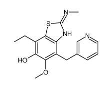 6-Benzothiazolol,7-ethyl-5-methoxy-2-(methylamino)-4-(3-pyridinylmethyl)-结构式