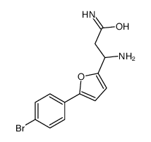 3-AMINO-3-[5-(4-BROMOPHENYL)-FURAN-2-YL]-PROPIONIC ACID AMIDE结构式