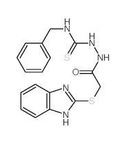 1-[[2-(1H-benzoimidazol-2-ylsulfanyl)acetyl]amino]-3-benzyl-thiourea Structure