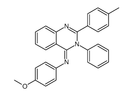 N-(4-methoxyphenyl)-3-phenyl-2-(p-tolyl)quinazolin-4(3H)-imine结构式