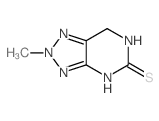 5H-1,2,3-Triazolo[4,5-d]pyrimidine-5-thione, 2,3,6, 7-tetrahydro-2-methyl-结构式