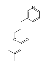 3-pyridin-3-ylpropyl 3-methylbut-2-enoate结构式
