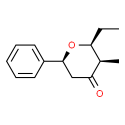 4H-Pyran-4-one,2-ethyltetrahydro-3-methyl-6-phenyl-,(2S,3R,6S)-(9CI)结构式