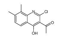 3-acetyl-2-chloro-7,8-dimethyl-4-quinolinol Structure