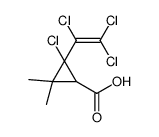 2-chloro-3,3-dimethyl-2-(1,2,2-trichloroethenyl)cyclopropane-1-carboxylic acid Structure