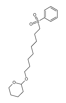 1-(phenylsulfonyl)-8-[(tetrahydro-2H-pyran-2-yl)oxy]octane结构式