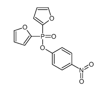 4-Nitrophenyl di-2-furanylphosphinate structure