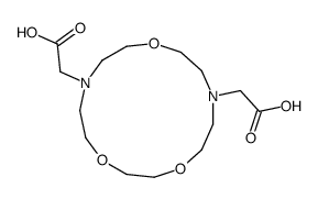 2-[13-(carboxymethyl)-1,4,10-trioxa-7,13-diazacyclopentadec-7-yl]acetic acid结构式
