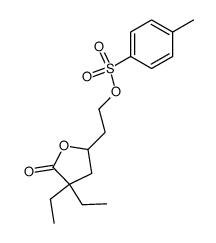 2-(4,4-diethyl-5-oxotetrahydrofuran-2-yl)ethyl 4-methylbenzenesulfonate结构式