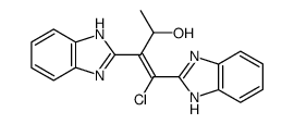 3,4-bis(benzimidazol-2-yl)-4-chlorobut-3-en-2-ol结构式