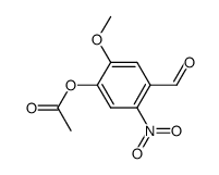 4-acetoxy-5-methoxy-2-nitro-benzaldehyde Structure