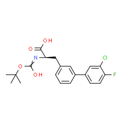 BOC-D-2-AMINO-3-(3'-CHLORO-4'-FLUORO-BIPHENYL-3-YL)-PROPIONIC ACID结构式
