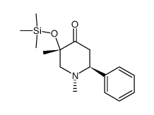 (1R,2S,5S)-1,5-Dimethyl-2-phenyl-5-trimethylsilanyloxy-piperidin-4-one Structure