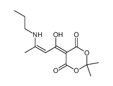 2,2-dimethyl-5-[(Z)-3-propylamino-2-butenoyl]-1,3-dioxane-4,6-dione结构式