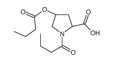 trans-4-(1-oxobutoxy)-1-(1-oxobutyl)-L-proline结构式