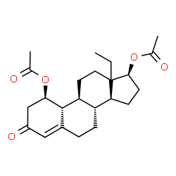 17-acetoxy-18-methyl-4-estren-3-one Structure