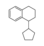1-cyclopentyl-1,2,3,4-tetrahydro-naphthalene Structure
