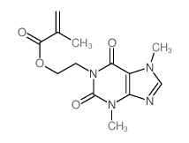 2-Propenoicacid, 2-methyl-,2-(2,3,6,7-tetrahydro-3,7-dimethyl-2,6-dioxo-1H-purin-1-yl)ethyl ester structure