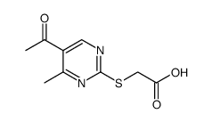 Acetic acid, 2-[(5-acetyl-4-methyl-2-pyrimidinyl)thio] Structure