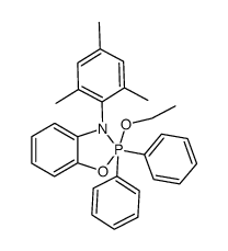 2-ethoxy-2,3-dihydro-2,2-diphenyl-3-(2,4,6-trimethylphenyl)-1,3,2-benzoxazaphosph(V)ole Structure