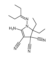 5-Amino-2,2-diethyl-1-(1-ethyl-propylideneamino)-1,2-dihydro-pyrrole-3,3,4-tricarbonitrile Structure