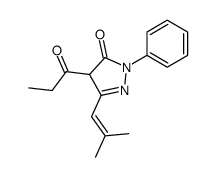 5-(2-Methyl-propenyl)-2-phenyl-4-propionyl-2,4-dihydro-pyrazol-3-one Structure