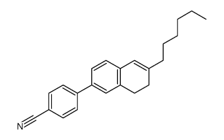 4-(6-hexyl-7,8-dihydronaphthalen-2-yl)benzonitrile Structure