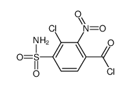 3-chloro-2-nitro-4-sulfamoylbenzoyl chloride Structure