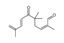 2,5,5,9-tetramethyl-6-oxodeca-2,7,9-trienal结构式
