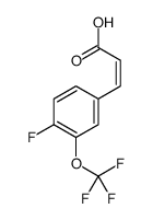 (2E)-3-[4-Fluoro-3-(trifluoromethoxy)phenyl]acrylic acid structure