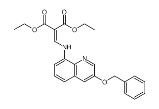 Propanedioic acid, 2-[[[3-(phenylmethoxy)-8-quinolinyl]amino]methylene]-, 1,3-diethyl ester Structure