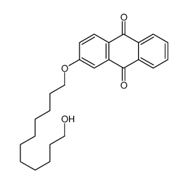 2-(11-hydroxyundecoxy)anthracene-9,10-dione结构式