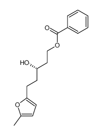 Benzoic acid (S)-3-hydroxy-5-(5-methyl-furan-2-yl)-pentyl ester结构式