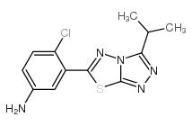 4-chloro-3-(3-isopropyl[1,2,4]triazolo[3,4-b][1,3,4]thiadiazol-6-yl)aniline结构式