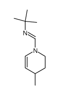 tert-Butyl-[1-(4-methyl-3,4-dihydro-2H-pyridin-1-yl)-meth-(E)-ylidene]-amine结构式