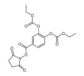 2,5-dioxopyrrolidin-1-yl 3,4-bis((ethoxycarbonyl)oxy)benzoate结构式
