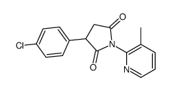 2,5-Pyrrolidinedione, 3-(4-chlorophenyl)-1-(3-methyl-2-pyridinyl)-结构式