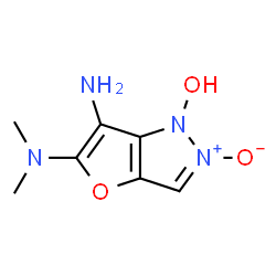 1H-Furo[3,2-c]pyrazole-5,6-diamine,1-hydroxy-N,N-dimethyl-,2-oxide (9CI) structure